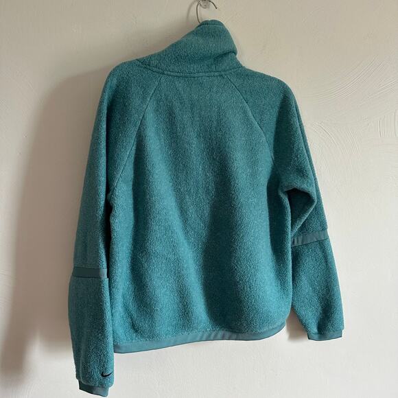 NIke Therma Fleece Cowl Cozy Teal Sweater - Picture 9 of 10